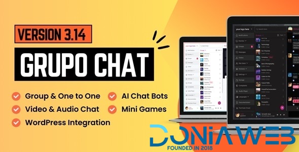 Grupo Chat - Chat Room & Private Chat - Video Chat & Audio Chat - AI Chat - PHP Group Chat Code