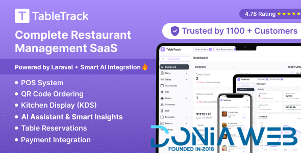 TableTrack - The Complete SaaS Restaurant Management Solution