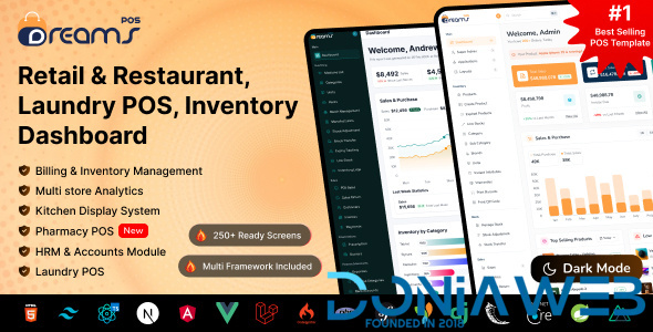 Dreams POS - POS, Inventory & Billing Management Admin Dashboard Template (Next.js & React)