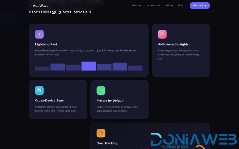 AppWave — Mobile App Landing Page Template