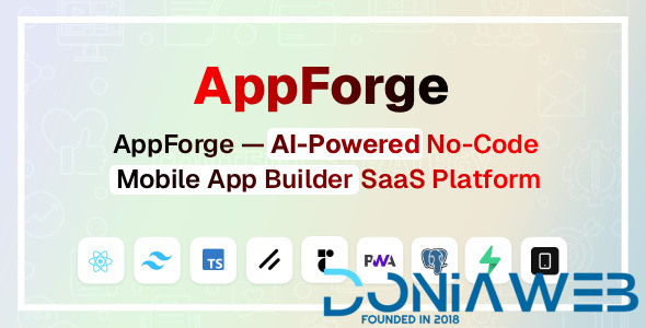 AppForge – AI-Powered No-Code Mobile App Builder SaaS Platform