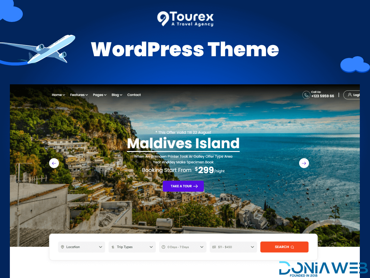 Tourex - Tour & Travel Booking WordPress Theme